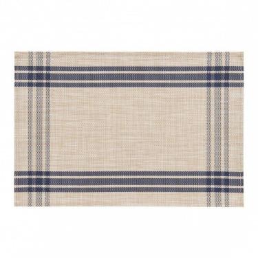 Imagem de Jogo Americano Copa E Cia 6 Peças Trama Xadrez Marinho