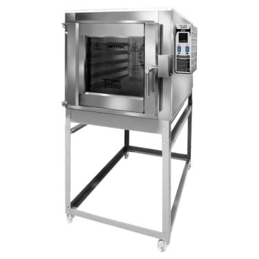 Imagem de Forno Turbo Elétrico Metvisa Total Inox 5 Esteiras 150 Litros 9000W Trifásico 380V FTE150T380T60