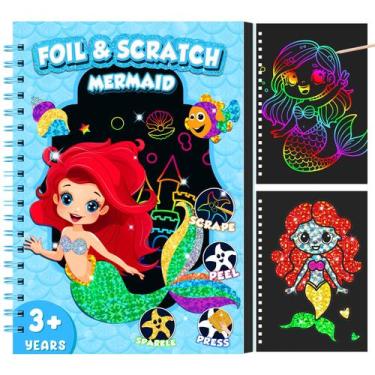 Imagem de Kit de atividades de arte e artesanato homicozy Foil Fun Mermaids Girl
