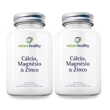 Imagem de COMBO c/ 2 - CÁLCIO, MAGNÉSIO & ZINCO c/ 120 NATURE HEALTHY