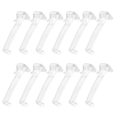 Imagem de Nextpal 12 peças de clipes de sanefa para persianas, plástico transparente de substituição de clipes de sanefa ocultos adequados para persianas horizontais e suporte de retenção vertical, para janelas