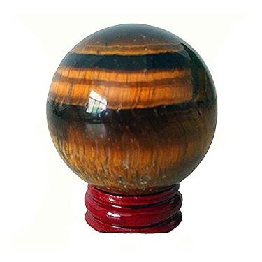 Imagem de Home Collections Esfera de pedra olho de tigre natural corte de pedra áspera bola de cristal de quartzo polido decoração de casa pedras preciosas artesanato