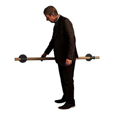 Imagem de Corrimãos de escada antiderrapantes de madeira maciça de madeira natural, uso doméstico contra a parede, grades internas do sótão para idosos, hastes de suporte de corredor (tamanho: 6 m)