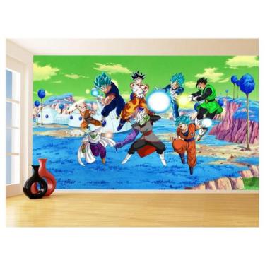 Imagem de Papel De Parede Dragon Ball Goku Vegeta Anime 3,5M Dbz397 - Você Decor