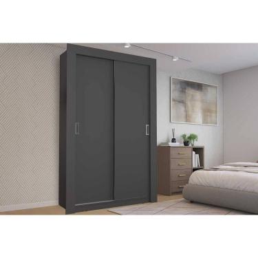 Imagem de Guarda Roupa Solteiro 2 Portas De Correr Ph 1728 Grafite - Herval