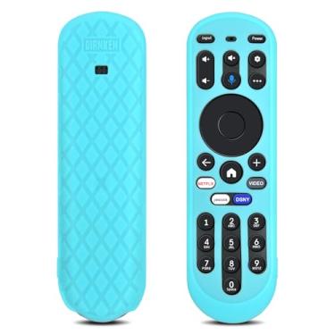 Imagem de ZWP Capa protetora de silicone para controle remoto Xumo Smart TV, Element Pioneer Hisense XUMO TV, capa lavável antiperda - brilha no escuro (azul)