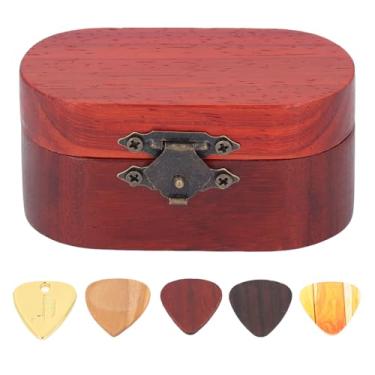 Imagem de Asixxsix 5 pacotes de palhetas para violão, palhetas de pau-rosa para violão, guitarra elétrica, baixo, coloridas para com caixa organizadora para armazenamento