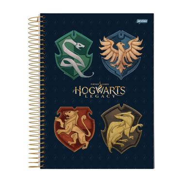 Imagem de Caderno Espiral Capa Dura Universitário Hogwarts Legacy 10 Matérias 160 Folhas Jandaia Estampa 1