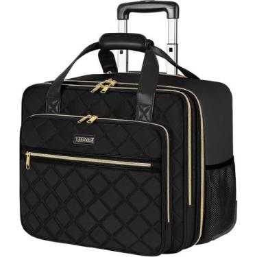 Imagem de Maletín con ruedas Ytonet para mujer con laptop de 18 pulgadas, negro