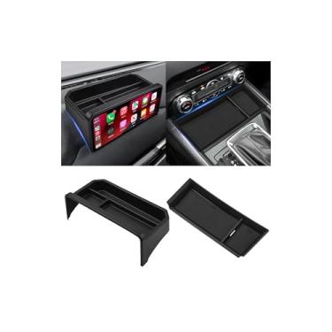 Imagem de Autorder Organizador de console central de 2 peças para Mazda CX-5 CX5 2022-2025 Acessórios Organizador de painel com bandeja de inserção de console central de armazenamento multi-grade com tapete