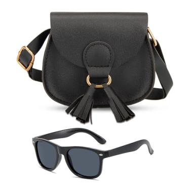 Imagem de Qiuhome Bolsa infantil para meninas pequenas, Preto, One Size