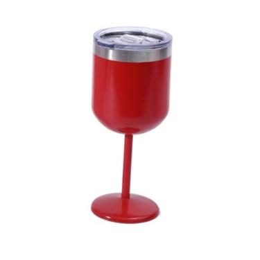 Imagem de Taça de Vinho Térmica Taça Copo Térmico De Aço Inoxidável Taças para Festa 510ml Base antiderrapante(Vermelho)