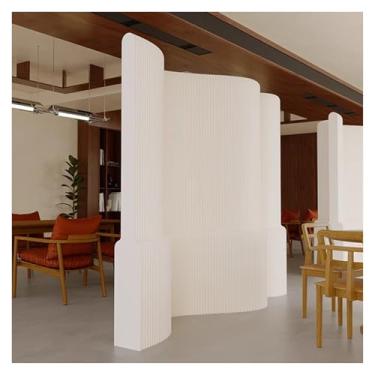 Imagem de Room divider Divisórias de escritório em papel, tela de privacidade móvel independente, painel decorativo de parede para fundo de salão de beleza e casamento(White,700-800CMX220CM)
