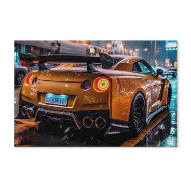 Imagem de HouLaiZhe Neon Nights R35 Sports Roadster Jdm Posters Canvas Wall Estética Sala Decoração de Parede Impressões Galeria Sala Decoração de Parede para Quarto Sala de Estar Escritório 11 x 17 polegadas
