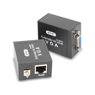Imagem de Extensor VGA via Cabo de Rede UTP - VGA para RJ45 - Alcance de até 60 metros - Knup KP-HN004