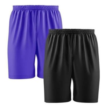 Imagem de Kit 2 Calção Short Futebol Basquete Vôlei Bermuda Dry Treino Academia-Masculino