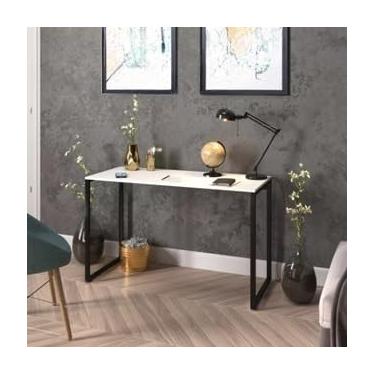 Imagem de Mesa Escritório Industrial Home Office para Computador 100x45 Cm(Branco,80CM)