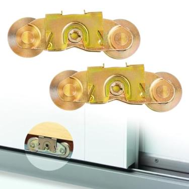 Imagem de BlueStars Pacote com 2 rolos deslizantes para portas de pátio - Compatível com rolos de porta deslizante Andersen - Substitui #1997061 (1982 a P) #1273704 (1964 a 1982) Rolamento de esferas de aço de