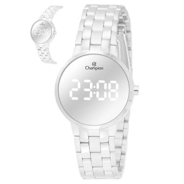 Imagem de Relógio Champion Feminino Ref: Ch48153q Led Espelhado Prateado