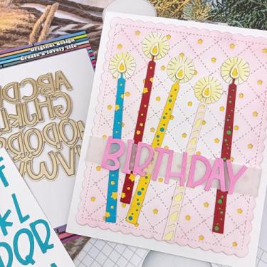 Imagem de Alinacutle 1 peça de matriz de corte de metal para fazer cartões feitos à mão álbum de recortes papel presente decoração de férias modelo feito à mão - alinacutle (corte de alfabeto)