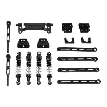 Imagem de simhoa Suporte de amortecedor RC, peças de reposição para carros RC, kit de upgrades para LC79 MN82 1/12, Preto