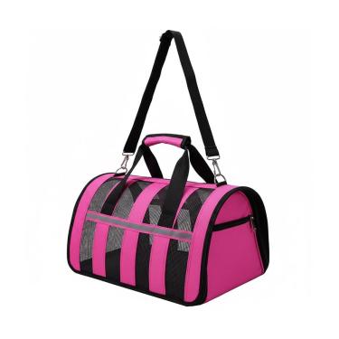 Imagem de Bolsa Transporte Pet Gato Cachorro Cao Coelho Porquinho Faixa Refletiva Passeio Viagem Caminhada Carro Aviao