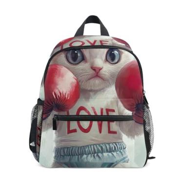 Imagem de GAIGEO Digital Art Cute Kitten Small School Backpack, 10x4x12 In, Backpack for Boys Includes Water Bottle Pockets, Whistle Clip for Safety