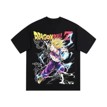 Imagem de Camiseta Masculina 100% Algodão Dragon Ball Super Saiyan De Manga Curt
