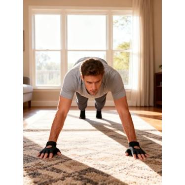 Imagem de Luvas de treino respiráveis de meio dedo para homens e mulheres, design leve para ciclismo, ioga e academia