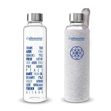 Imagem de Alkanatur Garrafa de água de vidro 100% borossilicato com manga de neoprene 500 ml