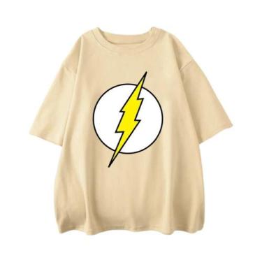Imagem de Camiseta Masculina De Algodão Oversized the BIG BANG Theory Lightning 