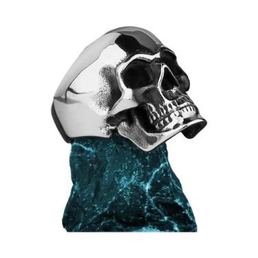 Imagem de Anel De Aço Inoxidável Retro Com Caveira Para Homens, Acessórios De Mo