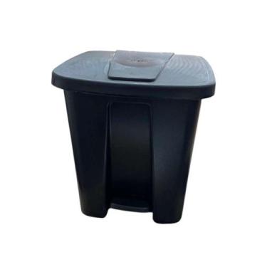 Imagem de Lixeira com Pedal 16L - Preta - PLASTILAR