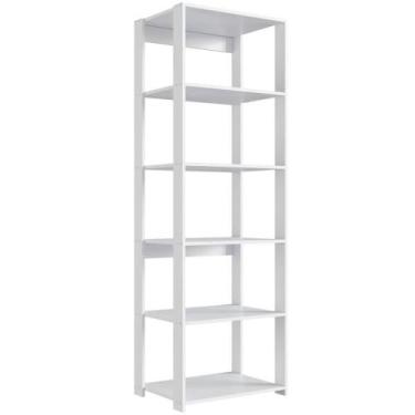 Imagem de Estante Livreiro Branca com 5 Prateleiras 60x45x183cm Closet Organizad