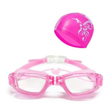 Imagem de Óculos Natação Mergulho Piscina Lentes Transparentes Touca - Hero Band