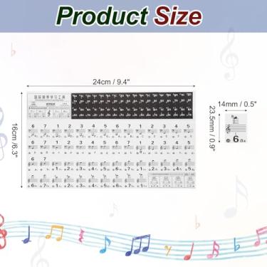 Imagem de Generic Adesivos de chave de piano para 88/61/54 teclas, adesivo de teclado, guia de notas de piano, etiquetas removíveis para iniciantes