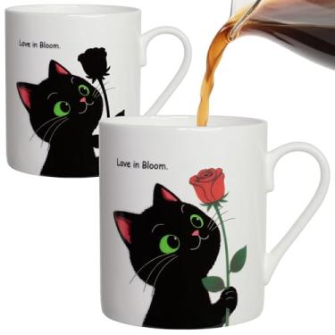 Imagem de Lovift Caneca de café, presente de aniversário para mãe, gato fofo de cerâmica para melhores amigos, canecas de animais que mudam de cor personalizadas, presentes de Natal exclusivos para mulheres