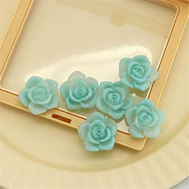 Imagem de Ornamento de cabelo rosa capa de celular patch feito à mão DIY material acessórios brincos material (preto) (preto 2,5 * 2,5 cm)