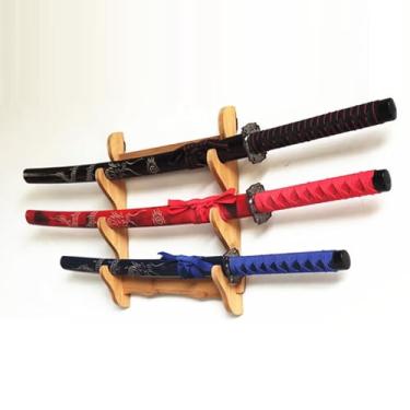 Imagem de Suporte de espada em pé multicamadas de parede, suporte Katana de 1 a 12 camadas, prateleiras de armas, suporte de espada de artes marciais, suporte de vara de pesca e rack de equipamento de pesca