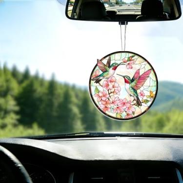 Imagem de Acrílico colorido, apanhador de sol, decoração de janela suspensa de coruja, arte de parede de arco-íris, para sala de estar, quarto, varanda, interior e exterior, jardim, enfeites de Natal 19 x 19 cm