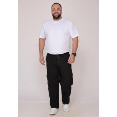 Imagem de Calça Masculina Plus Size Sarja Preto-Masculino