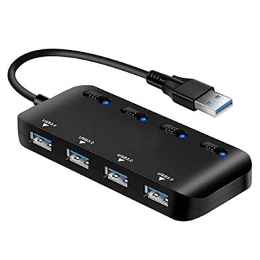 Imagem de HHHJQFAAT Hub USB 3.1 HD + Adaptador USB 3 em 1 Multifuncional Conversor de Laptop Dock