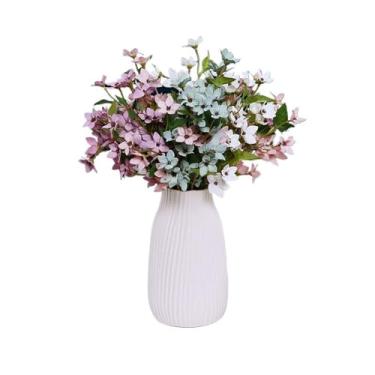 Imagem de VHDY85KA Arranjo de simulação de flores falsas para sala de estar, buquê de seda, mesa de jantar, centro de mesa, casa de fazenda