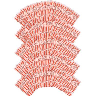 Imagem de 600 unidades de sacos de pipoca de papel, porções individuais, saco de pipoca descartável, mangas de milho, para máquina de pipoca, festa, carnaval, filme, noite, lanche