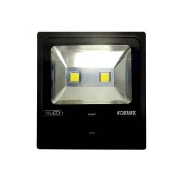 Imagem de Refletor Led 100w 6500k Ip65 Foxlux - Corpo Alumínio - Driver Embutido - Bivolt - 7500 Lumens