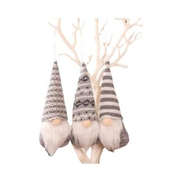 Imagem de Boneco Gnomo Sem Rosto Com Gorro De Tricô, Presentes E Decorações De N