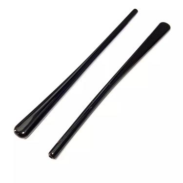 Imagem de Kit 02 Pares Ponteiras Óculos Silicone/Acetato Preto P 35