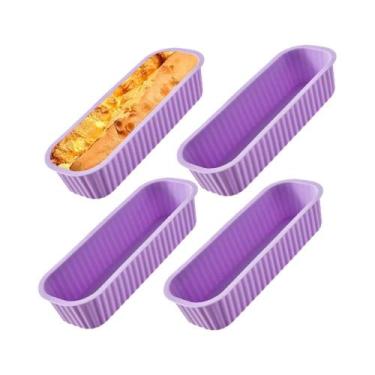 Imagem de Mini Formas Retangulares De Silicone Antiaderentes Para Pão, Bolo, Bro
