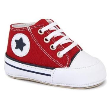 Imagem de Sapato Tênis Bebe Baby Estrela Conforto Primeiros Vermelho-Feminino