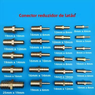 Imagem de Conector Adaptador De Latão Para Gás Com Rosca Cobre, Conexão Reta Par